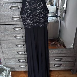 Night Way Collections Black Lace Maxi Dress